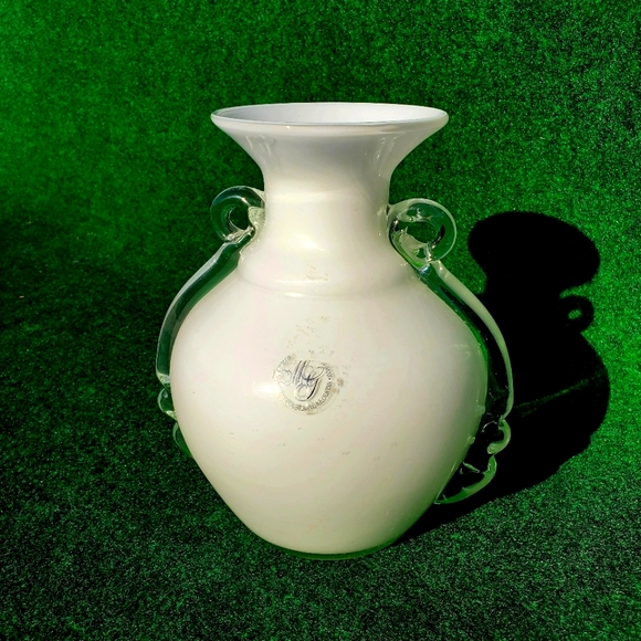 Margie's Garden White Decorative Vase 7.5" Tall Westlake Village, California EUC - Picture 1 of 11